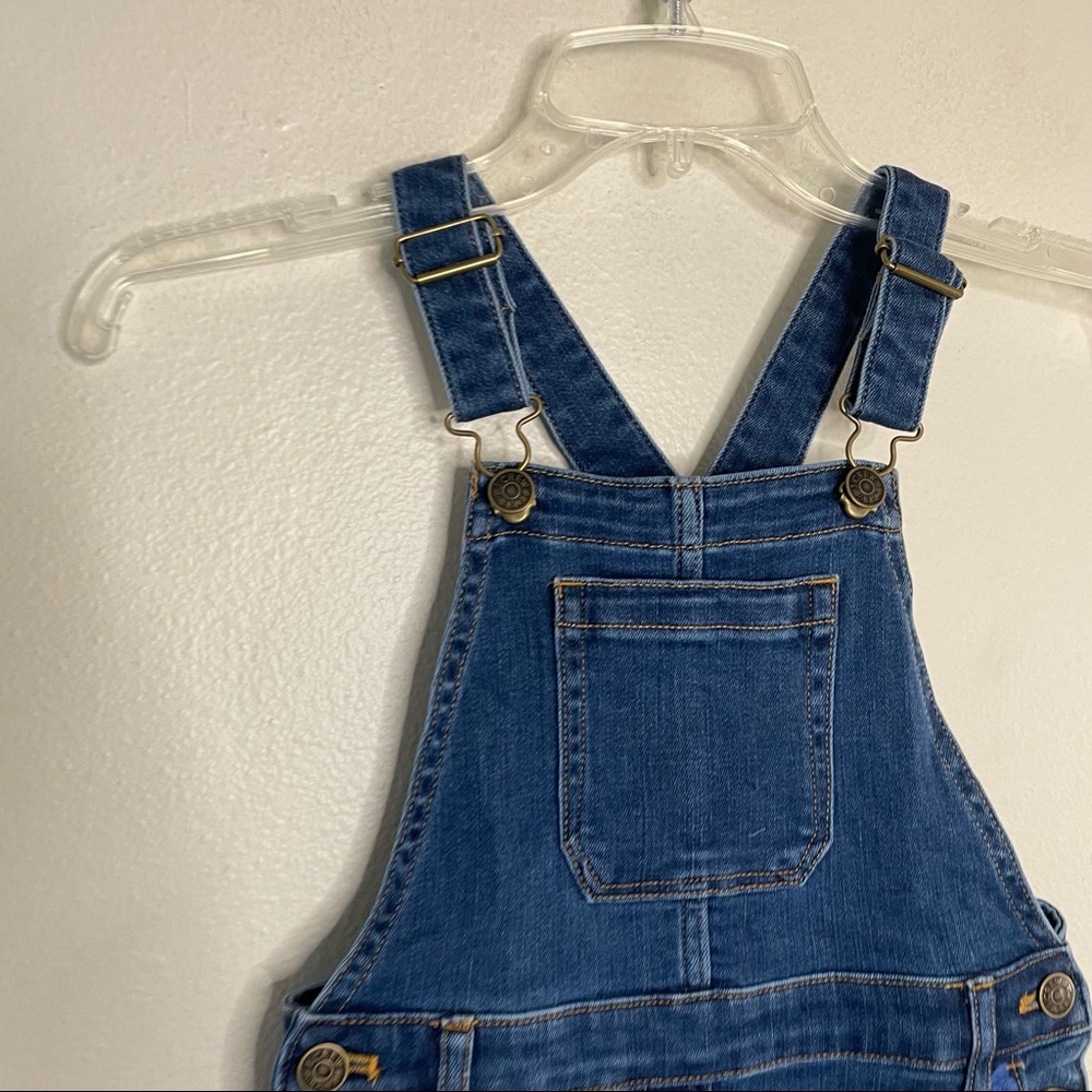 Crewcuts girls overall dress denim heart embroidered - Picture 2 of 8